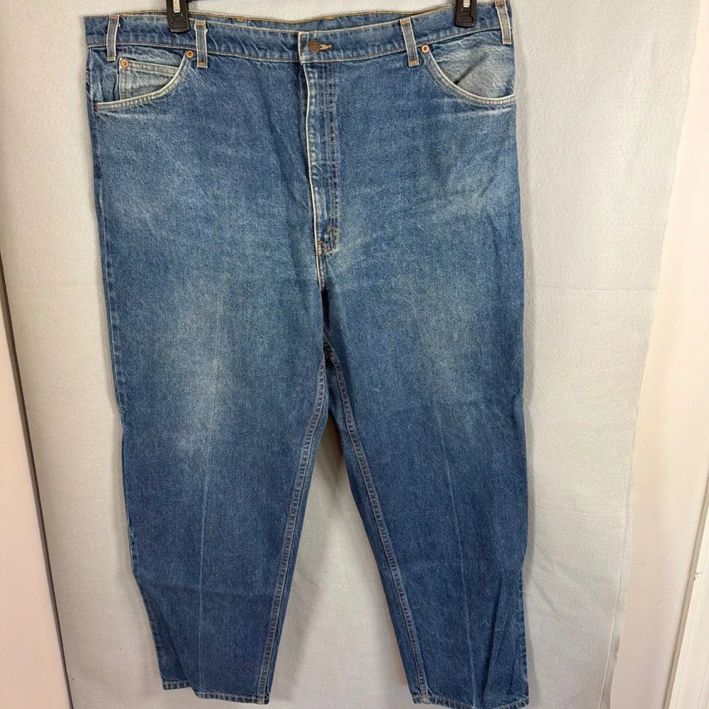 Levi's Jeans Men VTG 46x30 Blue 550 Relaxed Fit Tapered Leg Orange Tab Denim